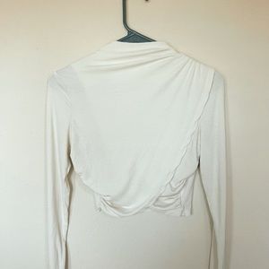 12th Tribe Vega Ivory Criss Cross Top